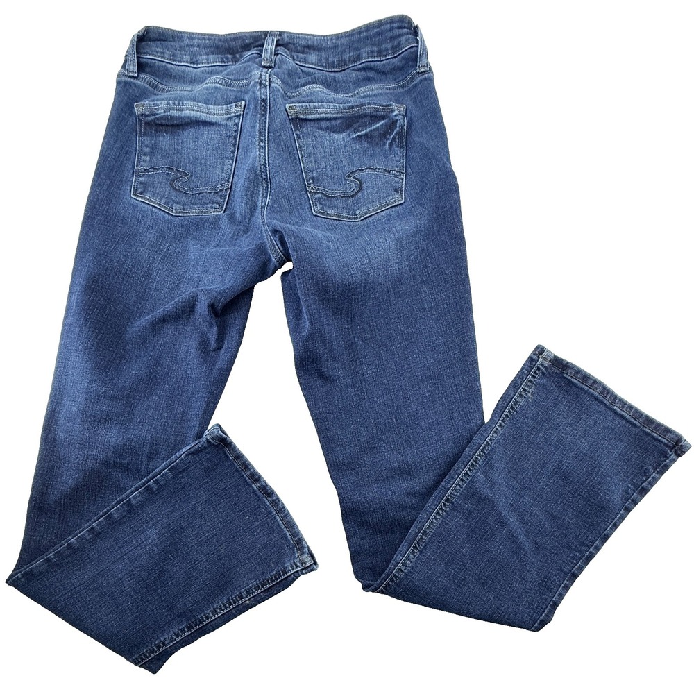 Silver Jeans Elyse Slim‎ Boot Jeans Womens 27x33 Stretch Medium Wash Denim Mid - Picture 4 of 6